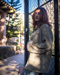 In-between | Grey unisex corduroy shacket