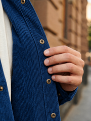 Signal | Royal blue unisex corduroy shacket