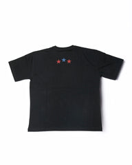 I wonder, black oversized crew neck tshirt