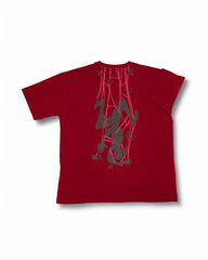 Life web - Red bold print, spiderman inspired casual oversized T-shirt