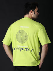 Frequency - Lime green, oversized casual T-shirt