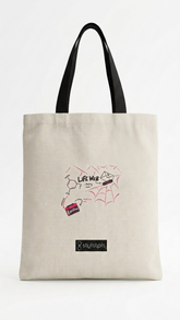 Life Web Canvas Tote