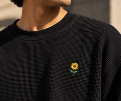 Sunflower Waffle Tee