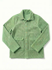 Corduroy Oversized Shacket_Mint Green