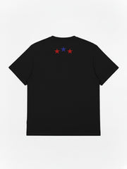 I wonder, black oversized crew neck tshirt