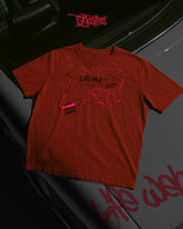 Life web - Red bold print, spiderman inspired casual oversized T-shirt