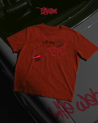 Life web - Red bold print, spiderman inspired casual oversized T-shirt