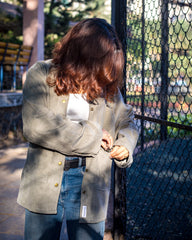 In-between | Grey unisex corduroy shacket