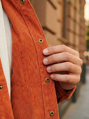 Ember |Corduroy Unisex Shacket_Rust Orange