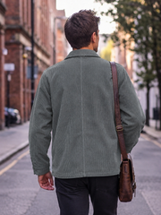 In-between | Grey unisex corduroy shacket