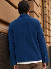Signal | Royal blue unisex corduroy shacket