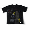 I wonder, black oversized crew neck tshirt