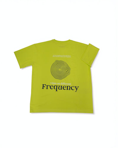 Frequency - Lime green, oversized casual T-shirt