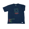 Maru effect - Navy blue, minimalistic print, oversized T-shirt