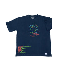 Maru effect - Navy blue, minimalistic print, oversized T-shirt