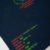 Maru effect - Navy blue, minimalistic print, oversized T-shirt