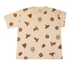 Soulful serenity, block print oversized crew neck tshirt