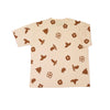 Soulful serenity, block print oversized crew neck tshirt