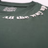 All the way up - Dark green, collar puff print oversized T-shirt