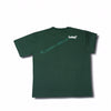 All the way up - Dark green, collar puff print oversized T-shirt