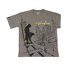 Shadows - Grey, puff print text, oversized T-shirt