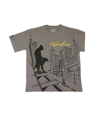 Shadows - Grey, puff print text, oversized T-shirt