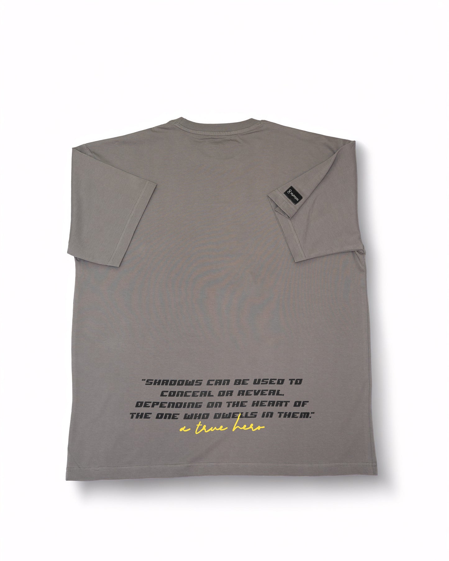 Shadows - Grey, puff print text, oversized T-shirt