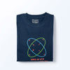 Maru effect - Navy blue, minimalistic print, oversized T-shirt