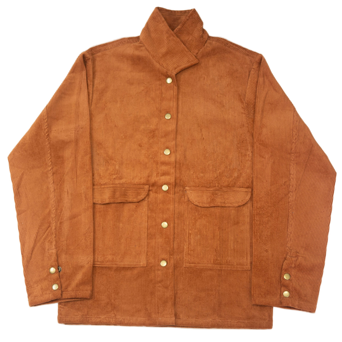 Corduroy Oversized Shacket_Rust Orange