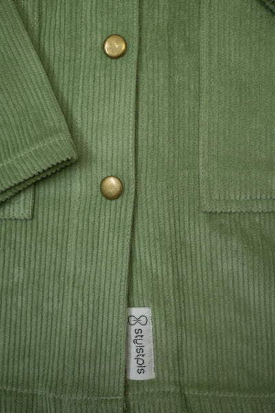 Corduroy Oversized Shacket_Mint Green