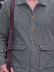 In-between | Grey unisex corduroy shacket
