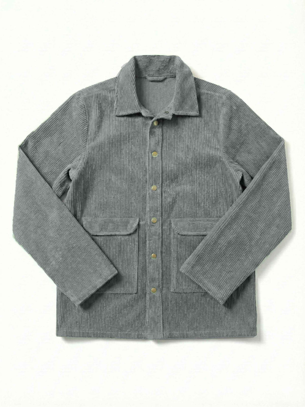 In-between | Grey unisex corduroy shacket