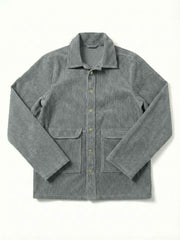 In-between | Grey unisex corduroy shacket