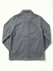 In-between | Grey unisex corduroy shacket