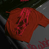 Life web - Red bold print, spiderman inspired casual oversized T-shirt