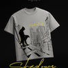 Shadows - Grey, puff print text, oversized T-shirt